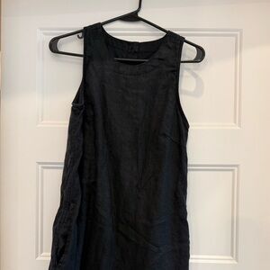 J.Crew Black Linen Shift Dress